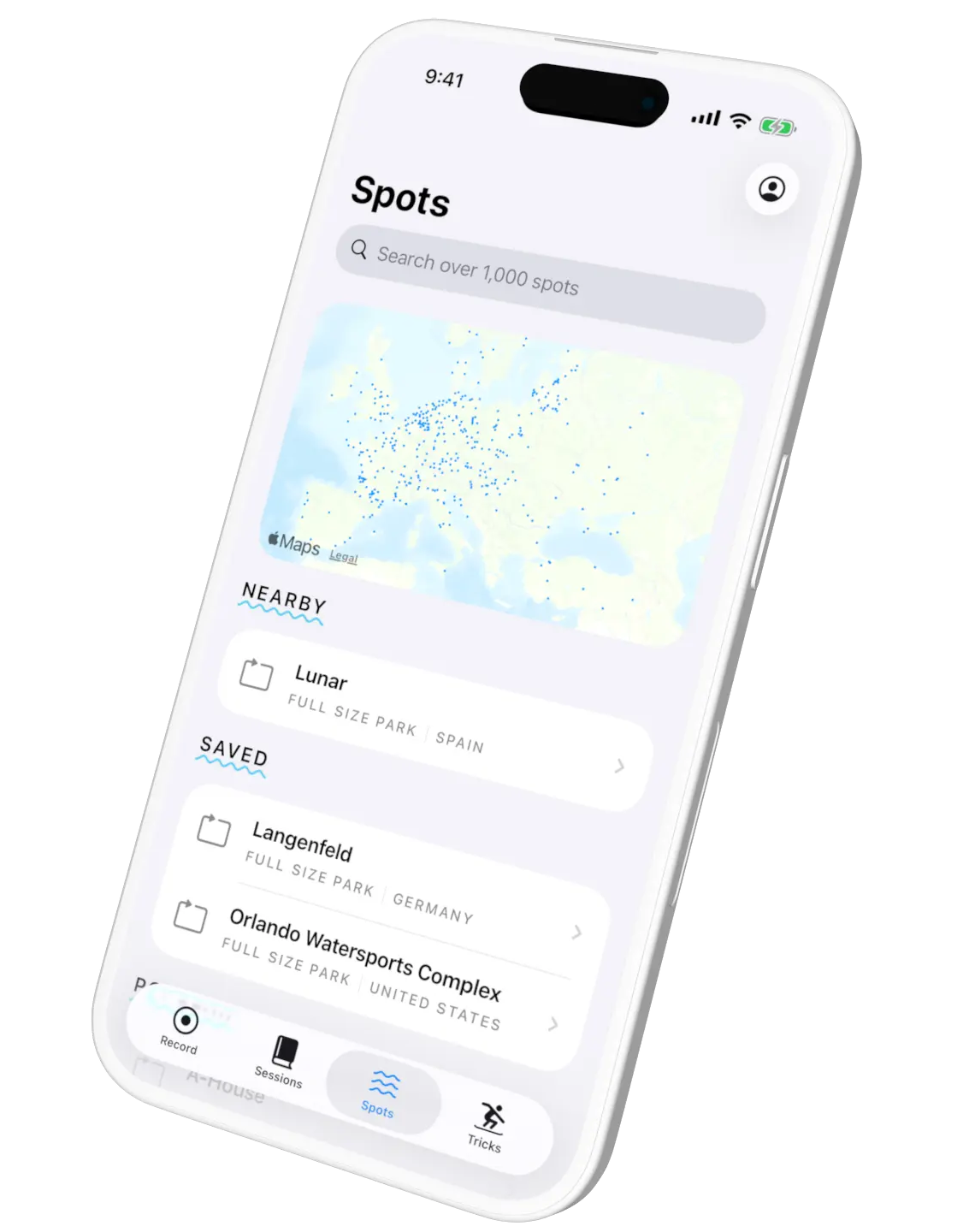 Wake app worldwide wakeboarding spot finder showing cable parks and boat rentals